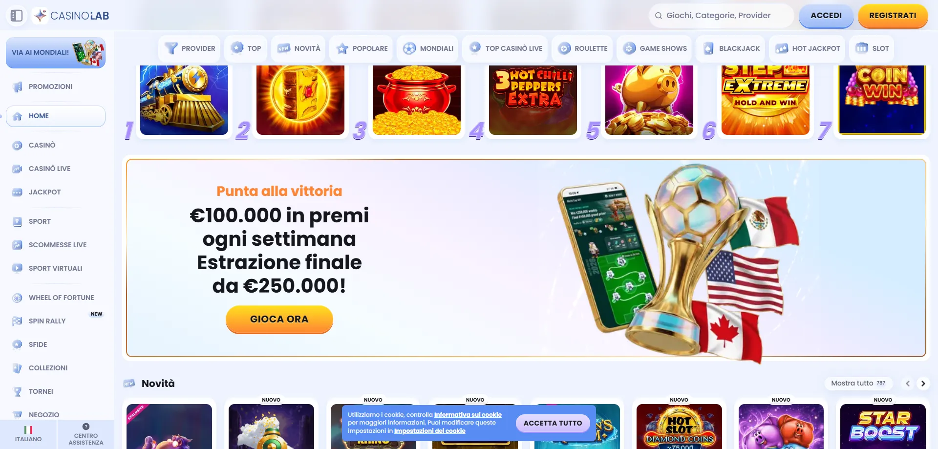 App mobile di Casinolab Casino &mdash; gioca su smartphone e tablet